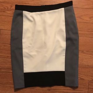 Color block pencil skirt